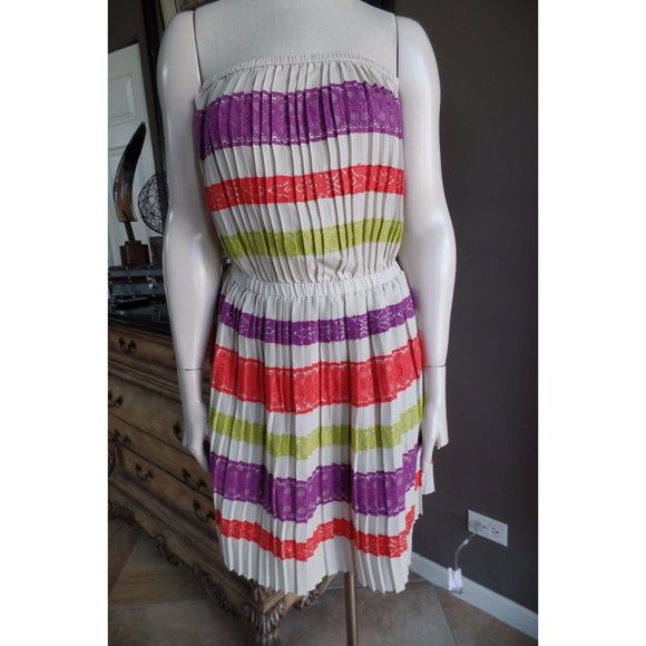 BCBG Max Azria Striped Summer Dress S - Picture 1 of 5